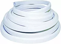 TACO Flexible Vinyl Trim - 5/32" Opening x 9/16" W x 25' L - White