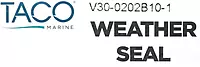 TACO Weather Seal - 10'L x 1/2"W x 1/2"H - Black