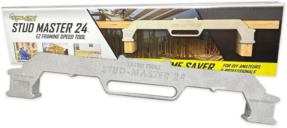 Stud Master 24-MADE IN USA- PATENT PENDING-Inch On-Center Stud Layout Tool - Precision Wall Stud Framing Tool