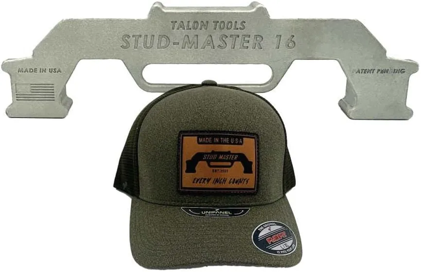 Stud Master 16-MADE IN USA- Inch On-Center Stud Layout Tool - Precision Wall Stud Framing Tool