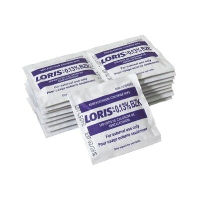 Lingettes de nettoyage des plaies, antiseptiques, emballées individuellement - FormaSecours Plus