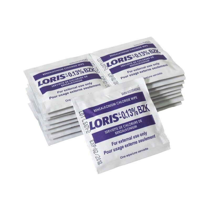 Lingettes de nettoyage des plaies, antiseptiques, emballées individuellement - FormaSecours Plus
