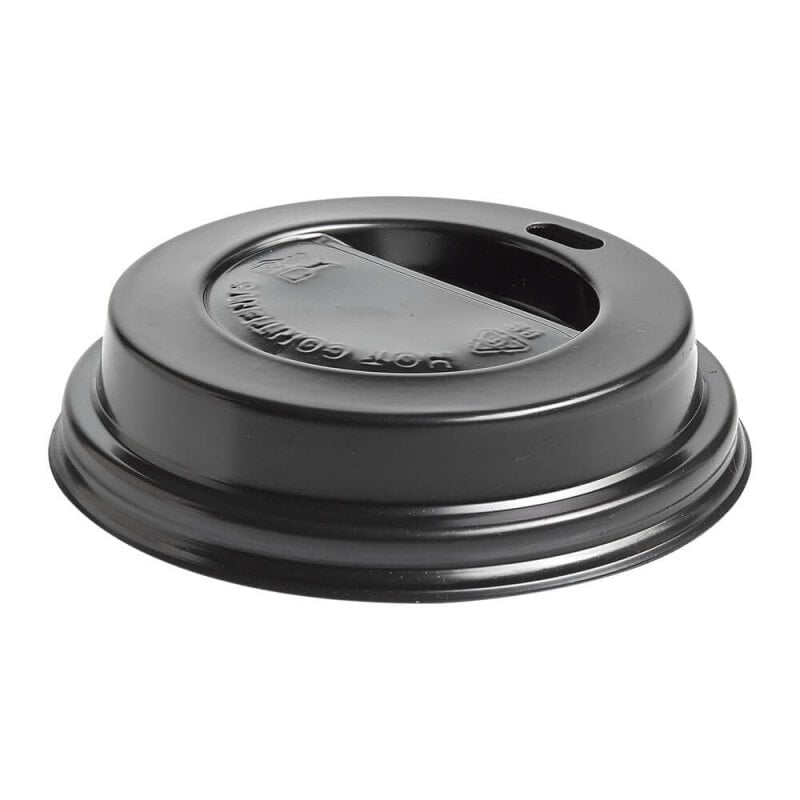 Tapadera Negra para Vaso de Cafe 12/16/20oz  ristra 50 unds