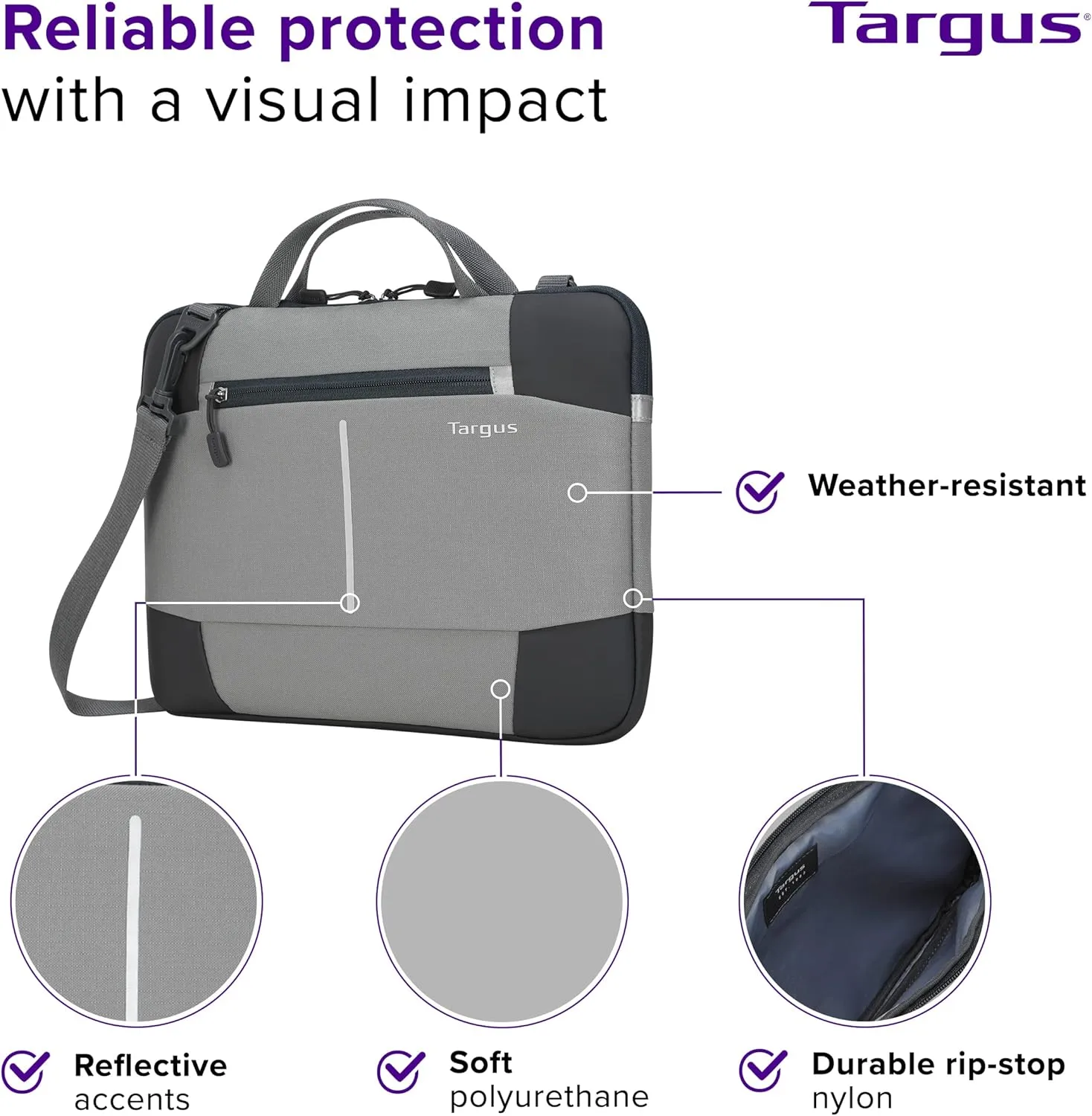 Targus 13.3in Bex II Slipcase Gray Laptop Sleeve TSS92204