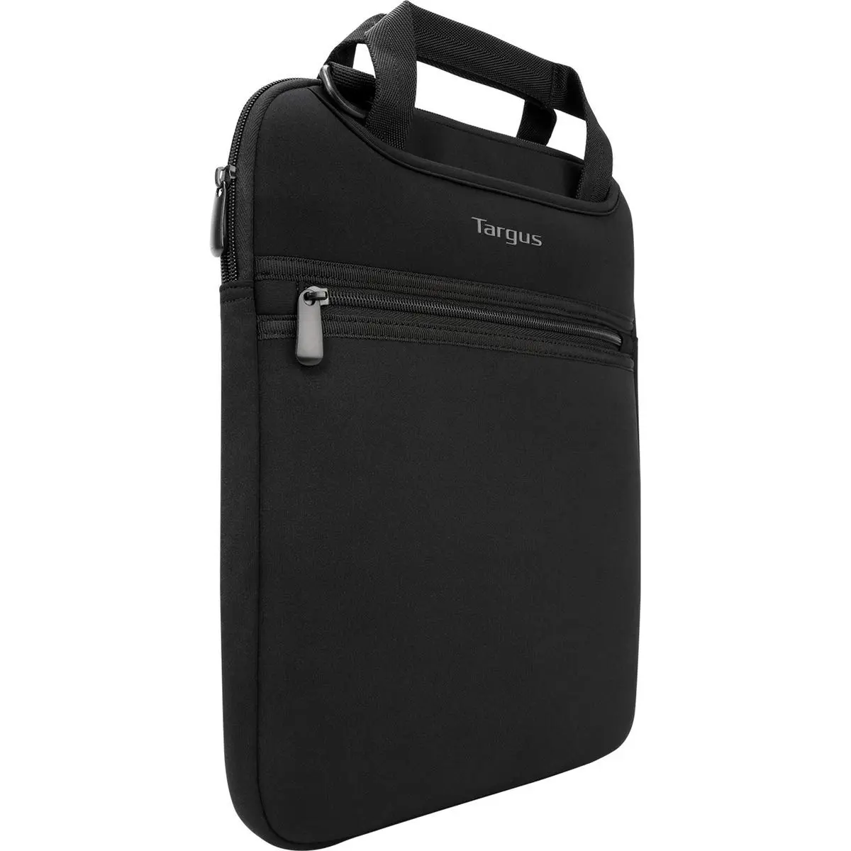 Targus Vertical Slipcase Laptop Messenger Bag, Black - Hideaway Handles with Cross Shoulder Strap and Protective Padding