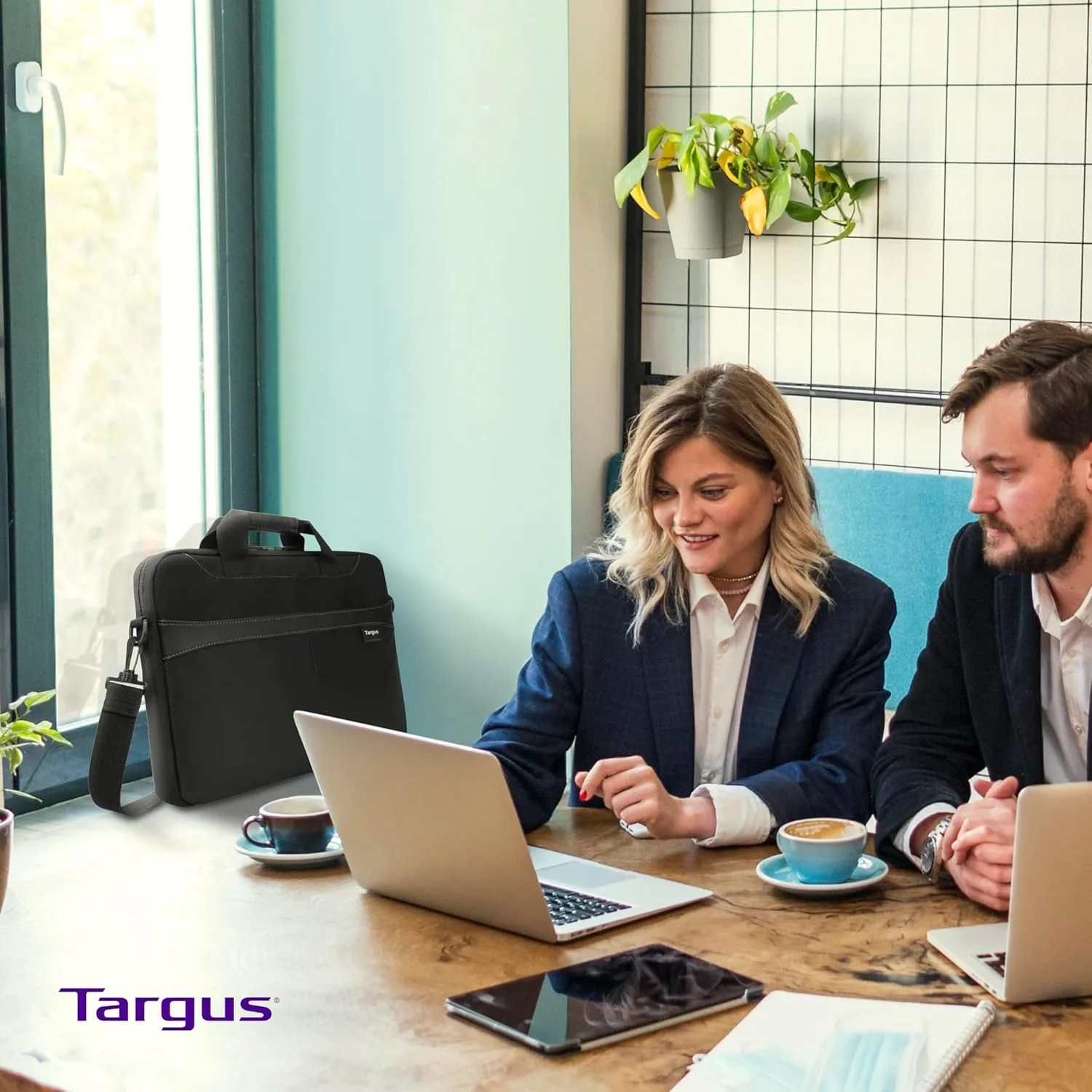 Targus Laptop Slim Briefcase for Laptops up to 15.6-inches Over-the-shoulder Case for Dell HP Lenovo Apple and Microsoft