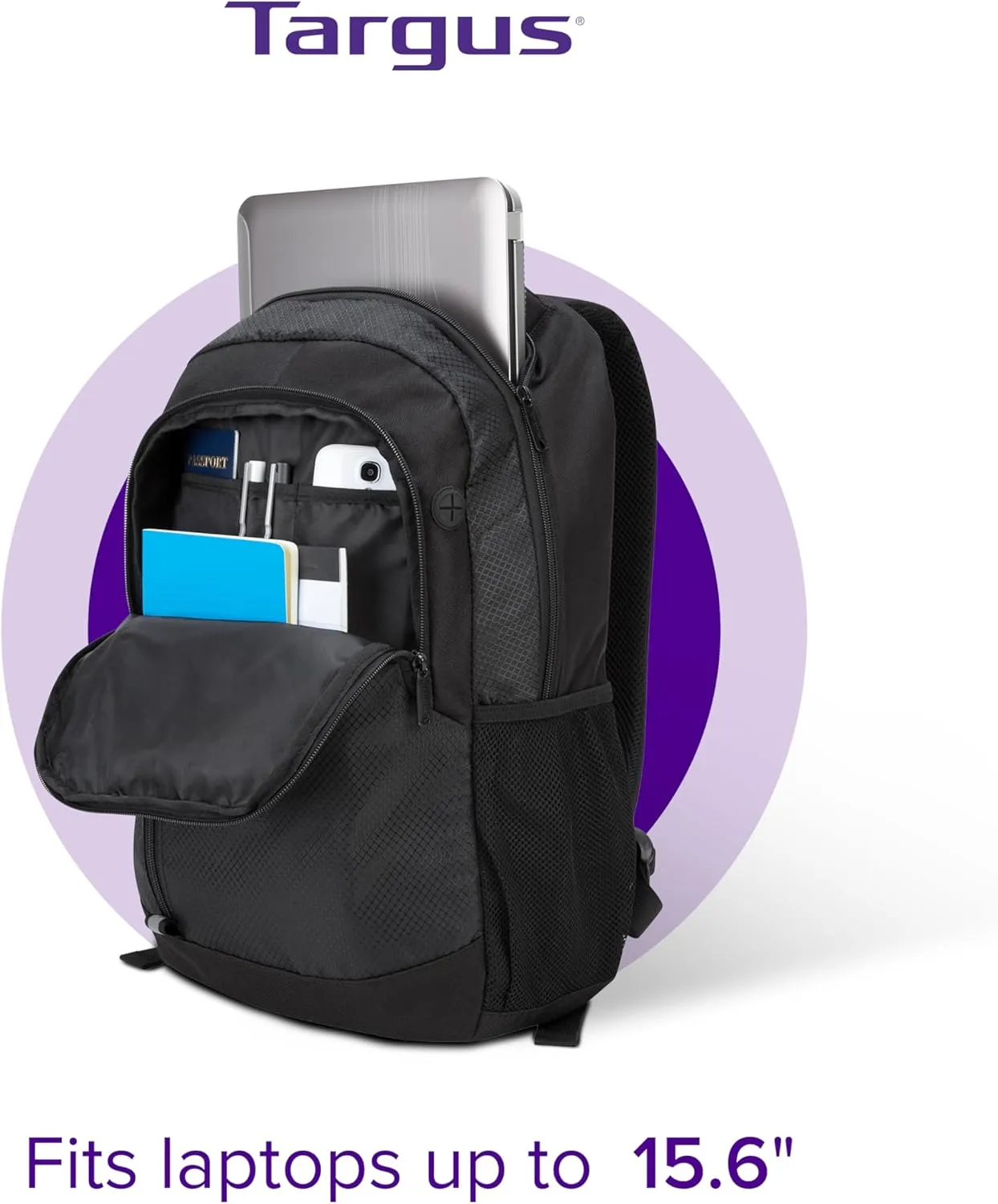 Targus Sport Laptop Backpack, Black - Fits 15.6"