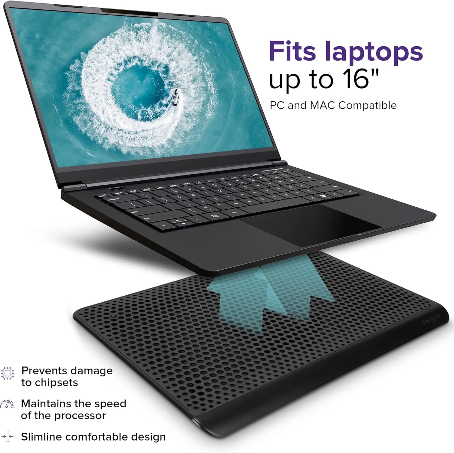 TARGUS 16 Inch Laptop Cooling Pad Chill Mat USB-Powered