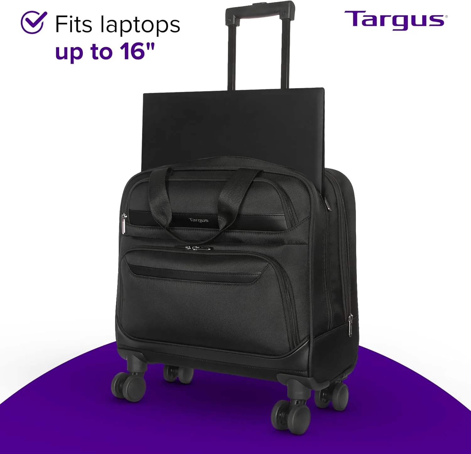 TARGUS Rolling Laptop Bag with Telescoping Handle and Wheels