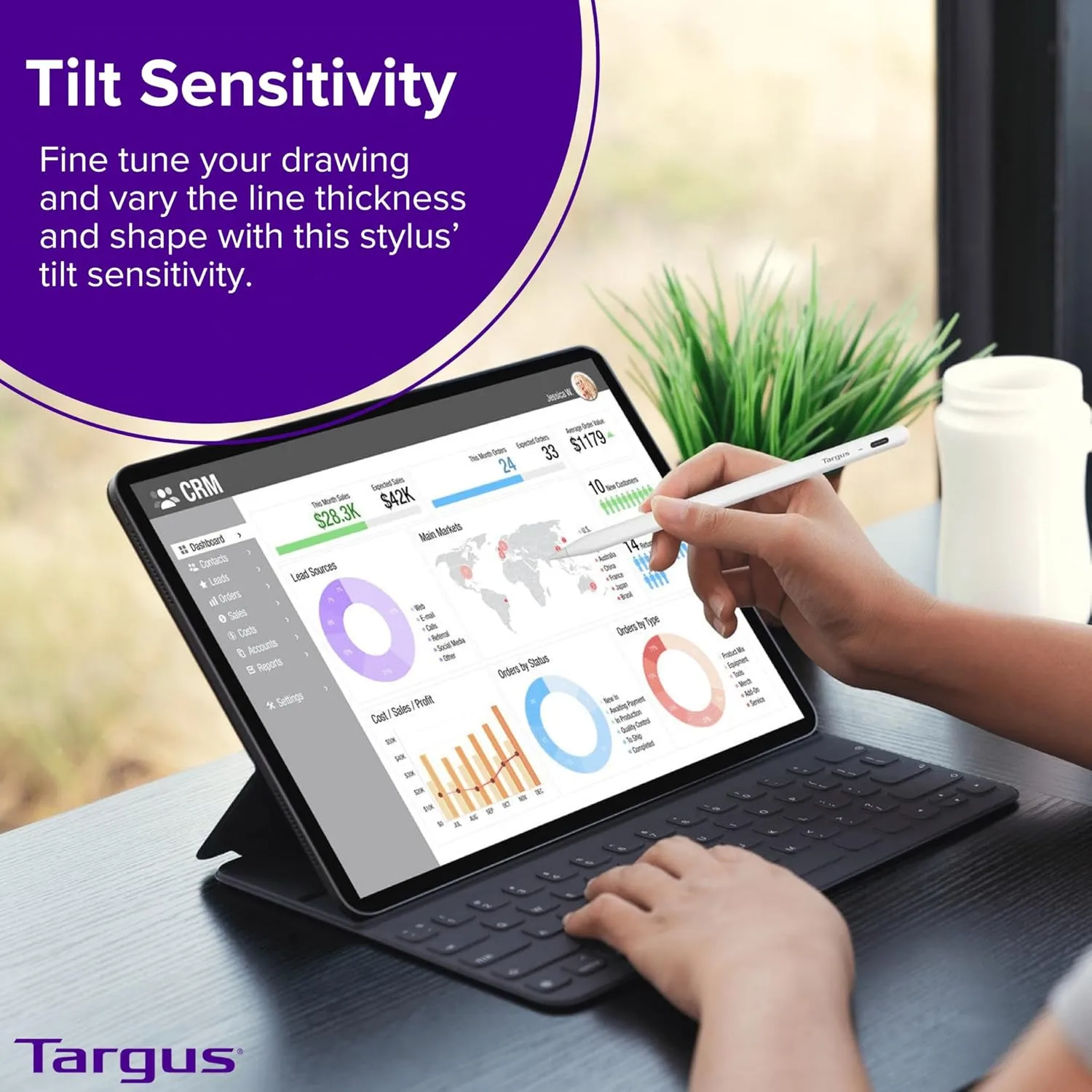 Targus Active Stylus for iPad, White (AMM174AMGL)