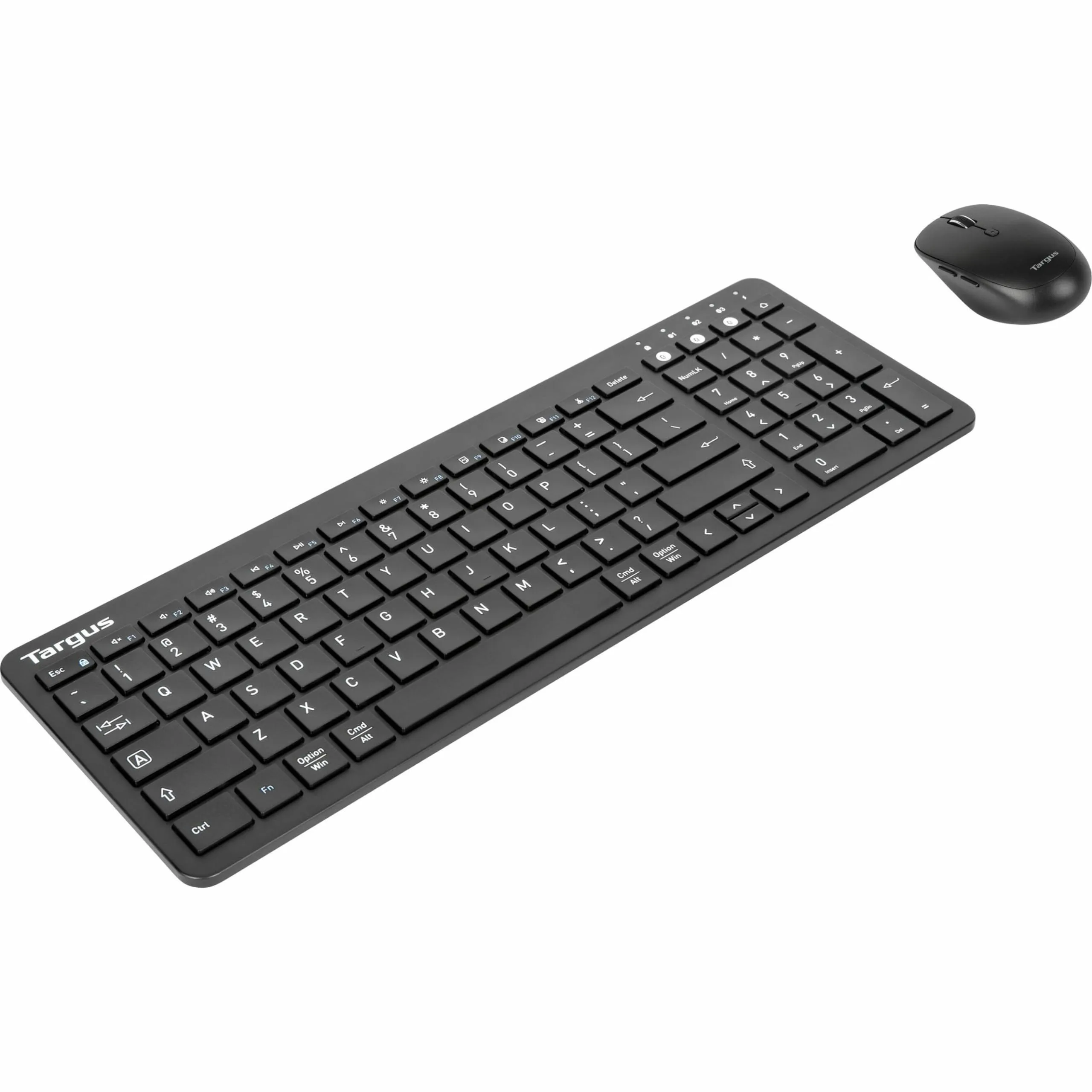 Targus Midsize Multi-Device Bluetooth Keyboard and Mouse Bundle - Compatible with Chrome OS, Windows, macOS, iOS, and Android (AKM619AMUS)