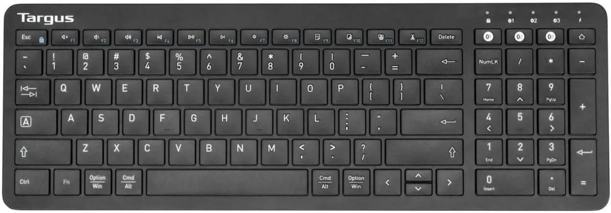 Targus Midsize Multi-Device Bluetooth Keyboard and Mouse Bundle - Compatible with Chrome OS, Windows, macOS, iOS, and Android (AKM619AMUS)