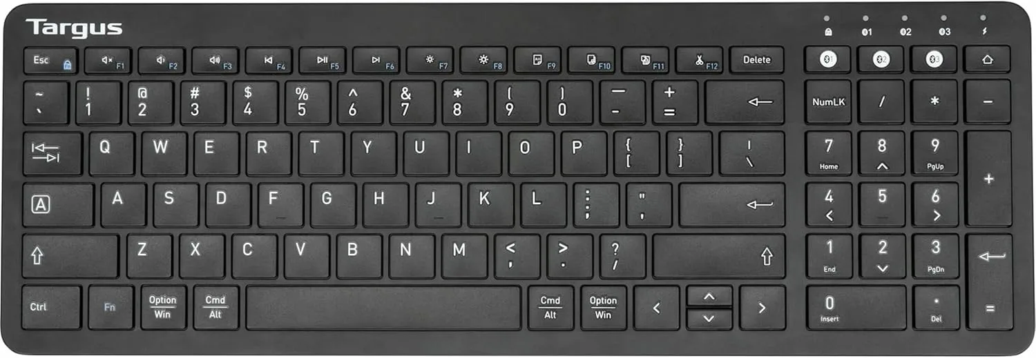 Targus Midsize Multi-Device Bluetooth Keyboard and Mouse Bundle - Compatible with Chrome OS, Windows, macOS, iOS, and Android (AKM619AMUS)