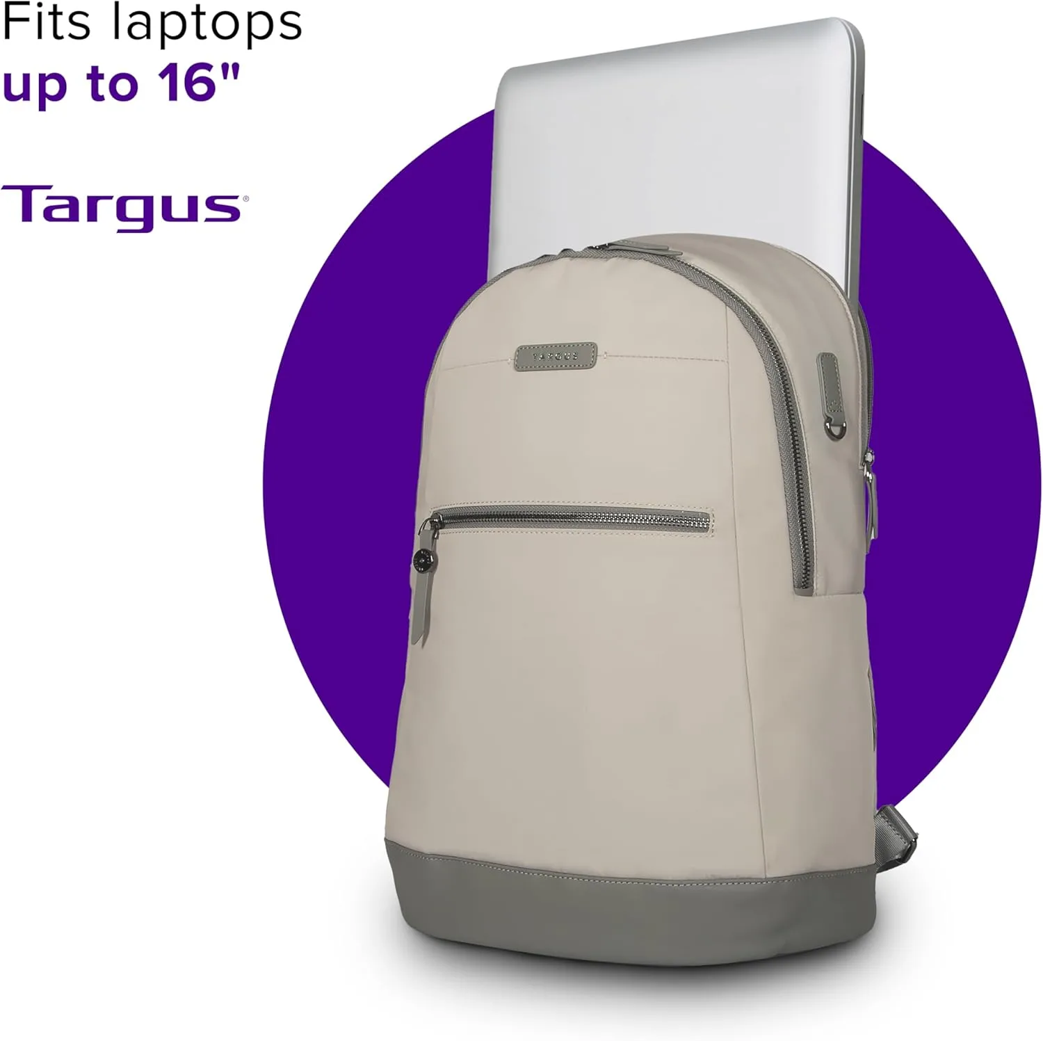 Targus Avila Backpack for 15–16” Laptops – Eco-Friendly Water-Resistant Backpack, French Oak (TBB65013GL)