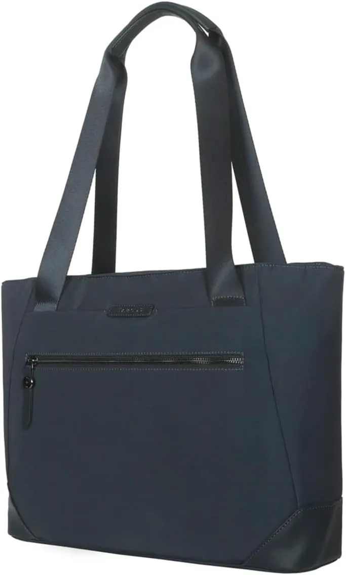 Targus Avila Tote Bag for Women, Fits 15–16” Laptops – Stylish Work Tote, Recycled Material, Water-Resistant, Zippered Pockets, Trolley Strap, Midnight, TBA00102GL