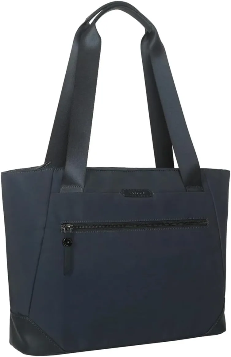 Targus Avila Tote Bag for Women, Fits 15–16” Laptops – Stylish Work Tote, Recycled Material, Water-Resistant, Zippered Pockets, Trolley Strap, Midnight, TBA00102GL