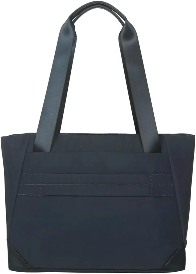 Targus Avila Tote Bag for Women, Fits 15–16” Laptops – Stylish Work Tote, Recycled Material, Water-Resistant, Zippered Pockets, Trolley Strap, Midnight, TBA00102GL