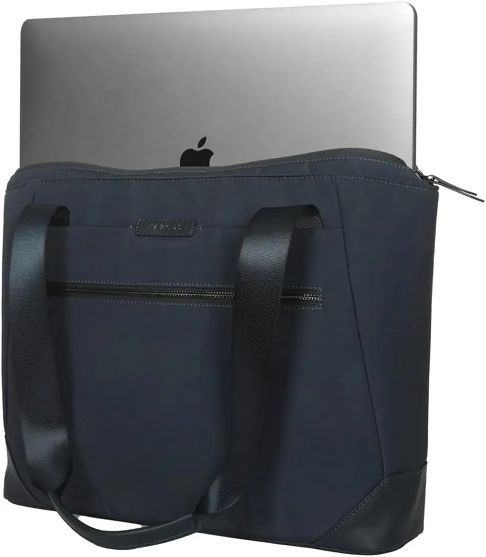 Targus Avila Tote Bag for Women, Fits 15–16” Laptops – Stylish Work Tote, Recycled Material, Water-Resistant, Zippered Pockets, Trolley Strap, Midnight, TBA00102GL