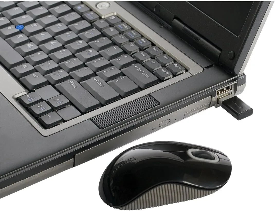 Targus Wireless Mouse with Blue Trace Technology for Tracking, Includes Micro USB Receiver and 2 Batteries