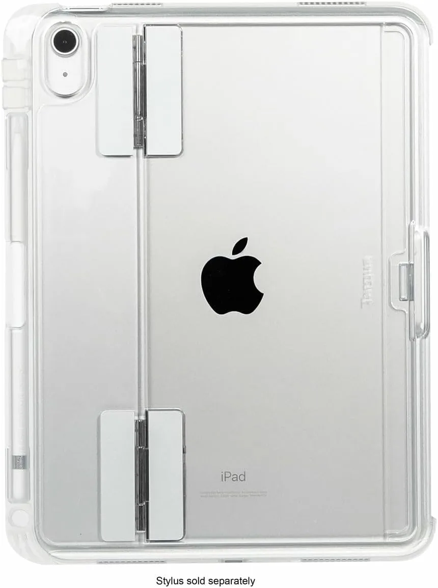 Targus Click-in Clear Case and Kickstand for 10.9" iPad (10th gen.), Clear - Military-Grade Shock Absorbent Protective Case with Hands-Free Viewing (THD927GL)