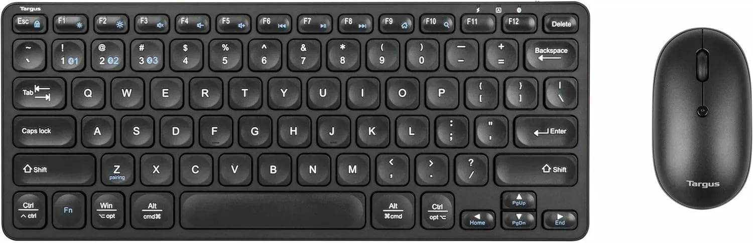 Targus Compact Keyboard and Compact Mouse Bundle, Black (AKB862 + AMB581)