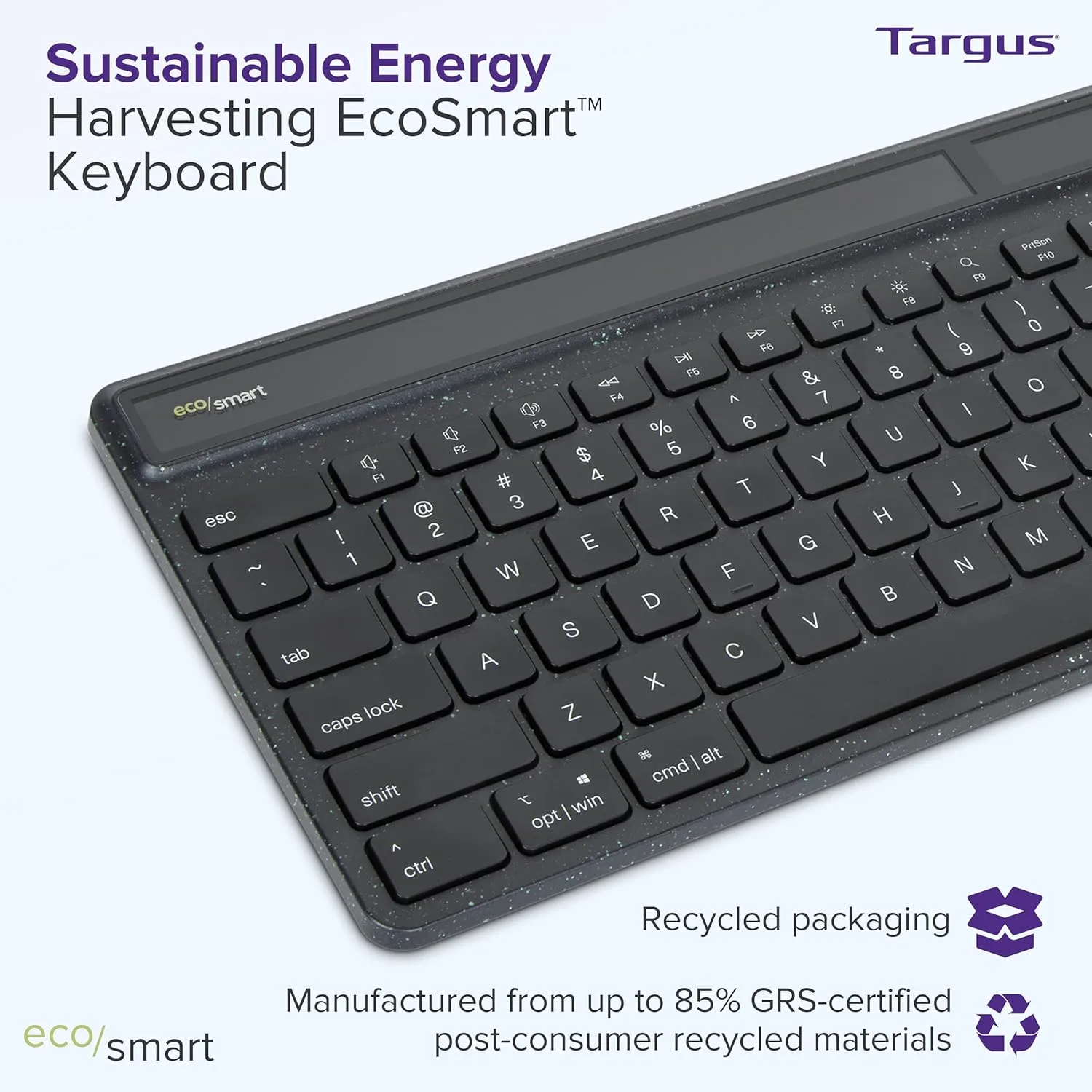 Targus Full-Size Sustainable EcoSmart Bluetooth Keyboard
