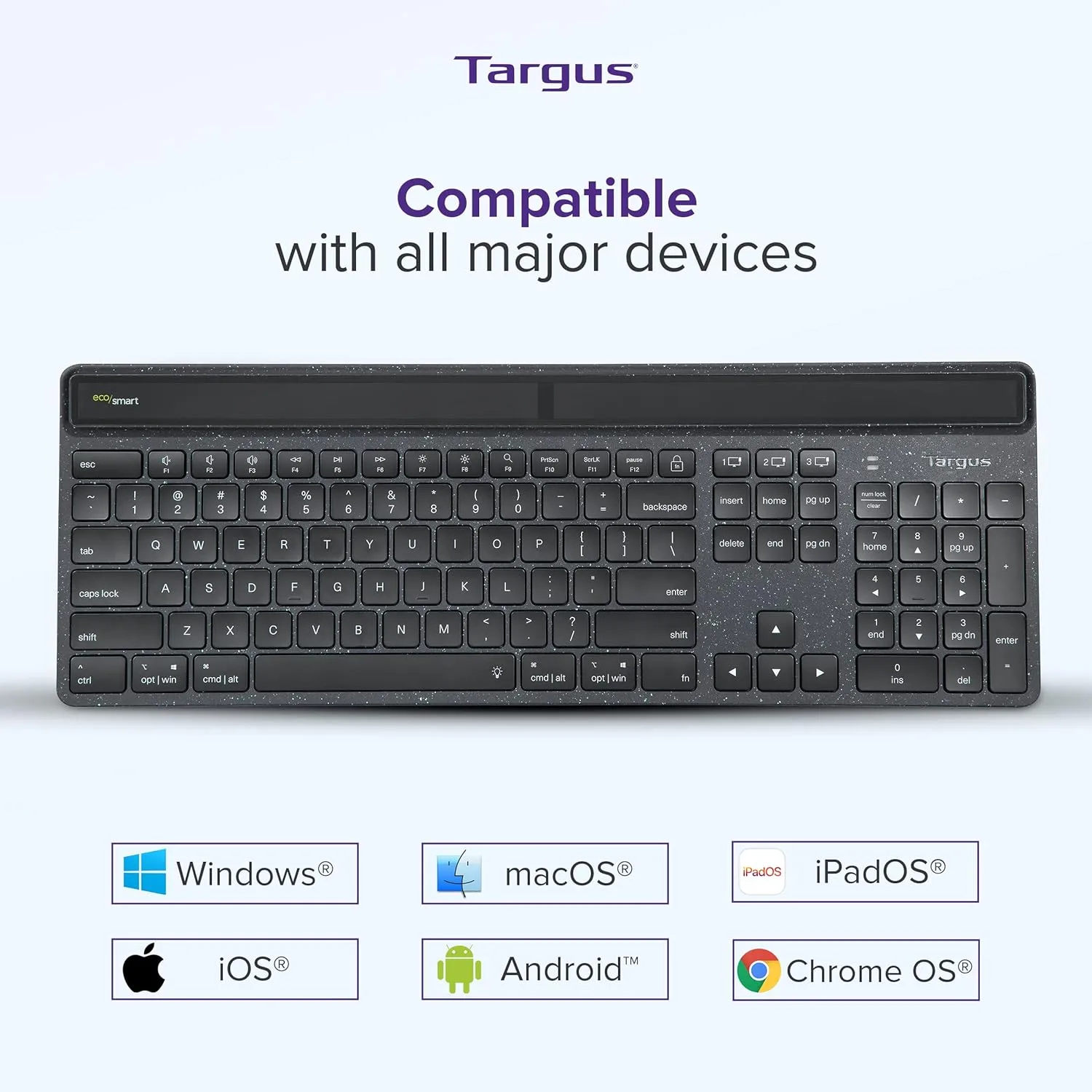 Targus Full-Size Sustainable EcoSmart Bluetooth Keyboard
