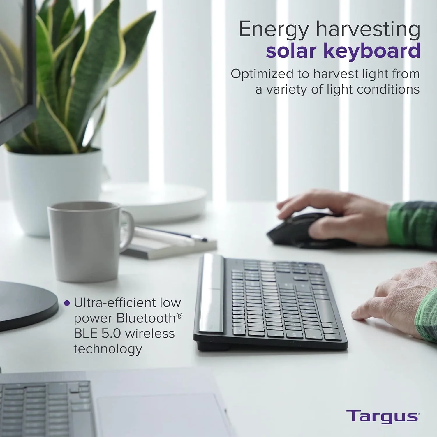 Targus Full-Size Sustainable EcoSmart Bluetooth Keyboard