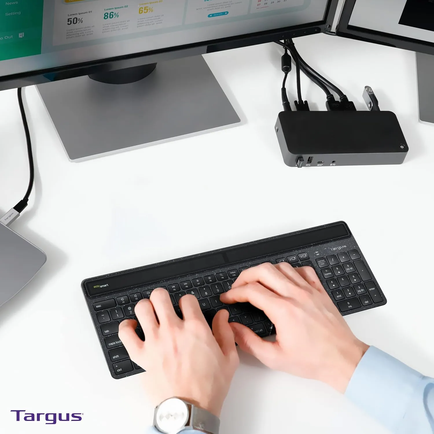 Targus Full-Size Sustainable EcoSmart Bluetooth Keyboard