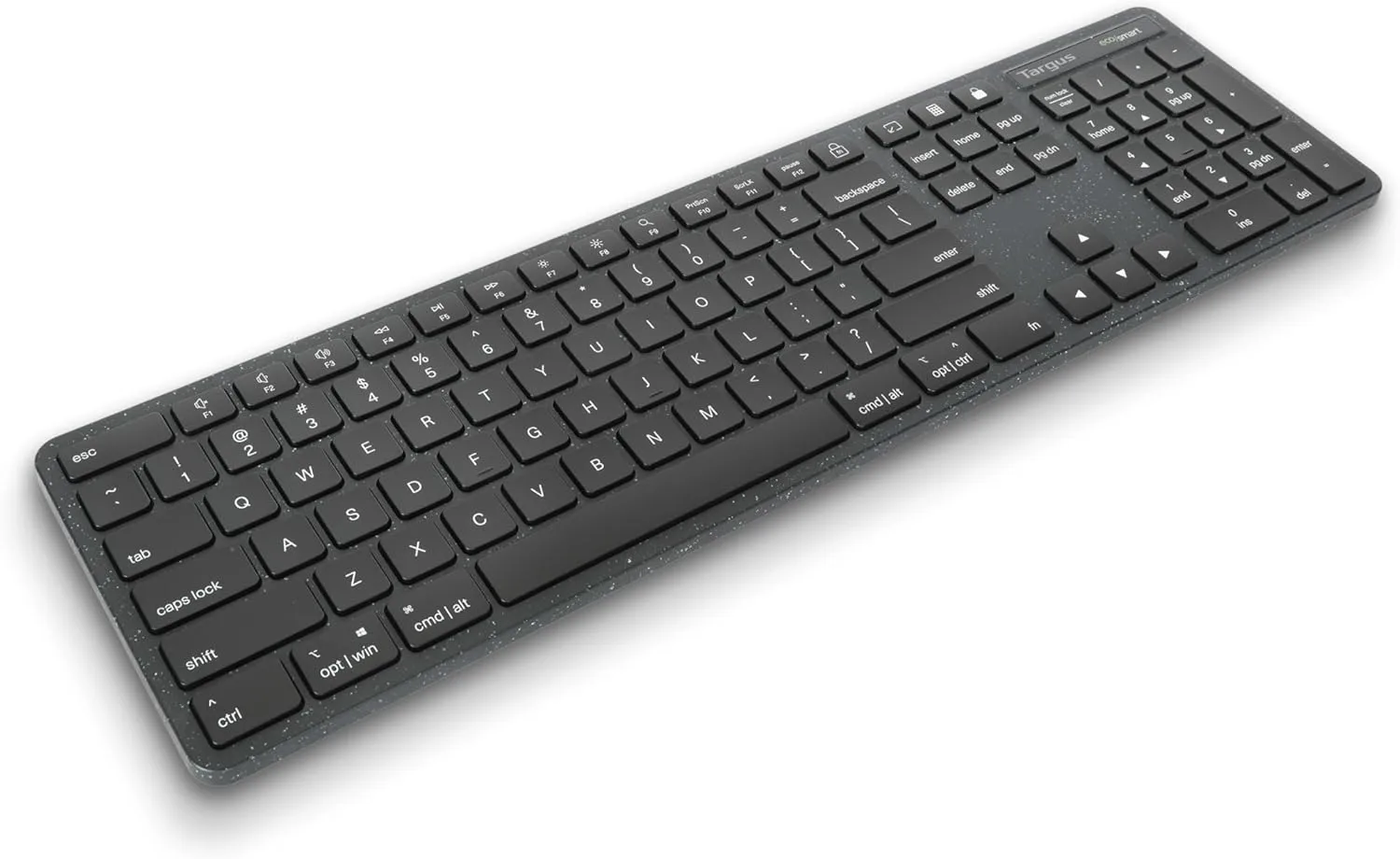 Targus Full-Size Wireless EcoSmart Keyboard 104 Key Keypad – Quiet Clicks – Instant Connectivity (AKB873US)