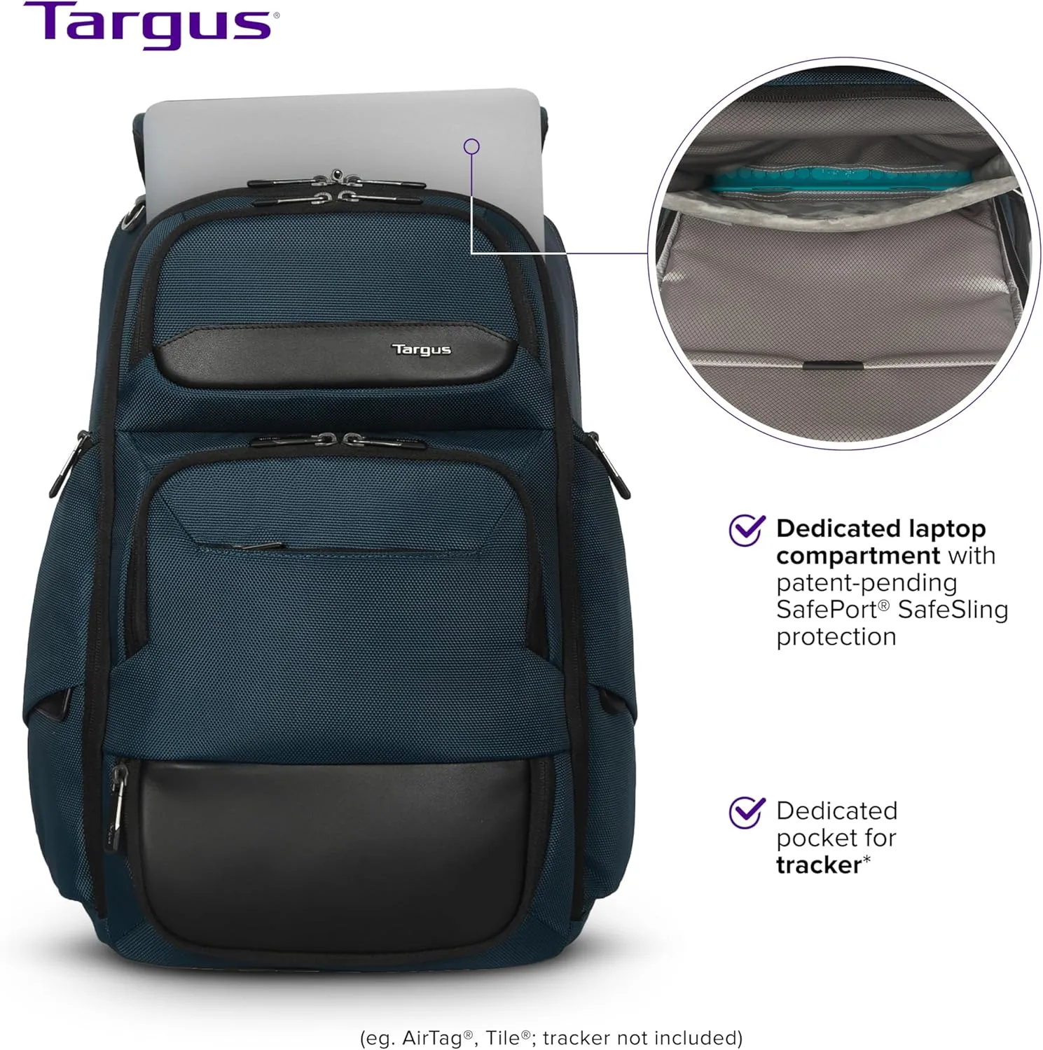 TARGUS HeritageLuxe Laptop Backpack with SafeSling Protection
