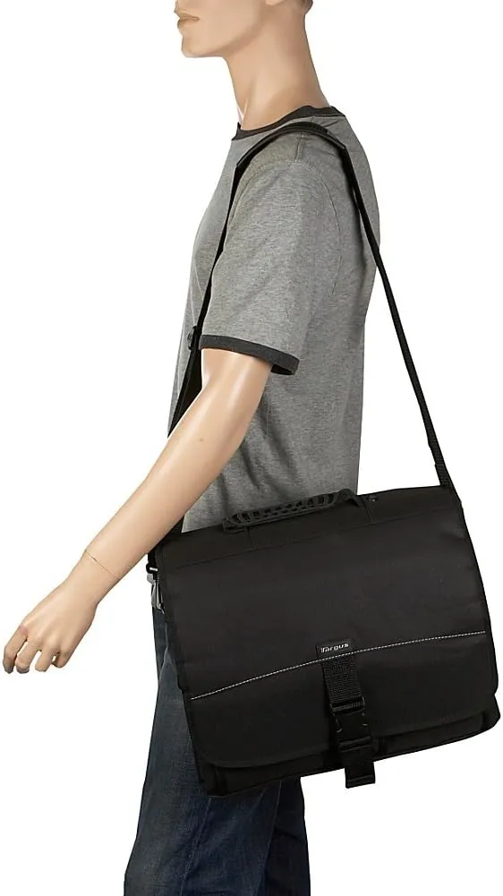 Targus Laptop Carrying Case for 15.6-Inch Laptops Messenger Slim Case for Men and Women, Bags for HP, Microsoft, Dell