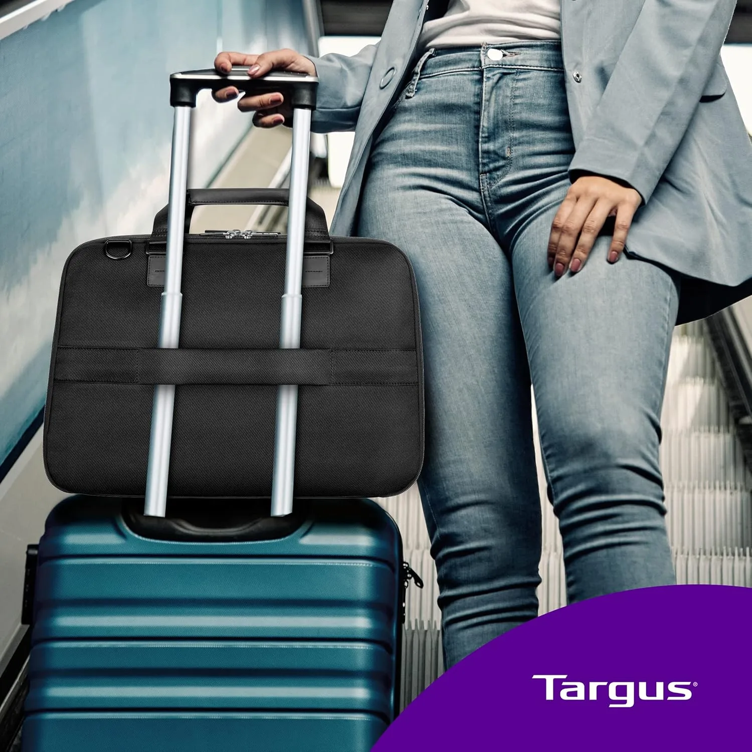 Targus Mobile Elite Laptop Bag for 15.6-inch Laptops, TSA Checkpoint-Friendly Design, Messenger Bag for Men/Women