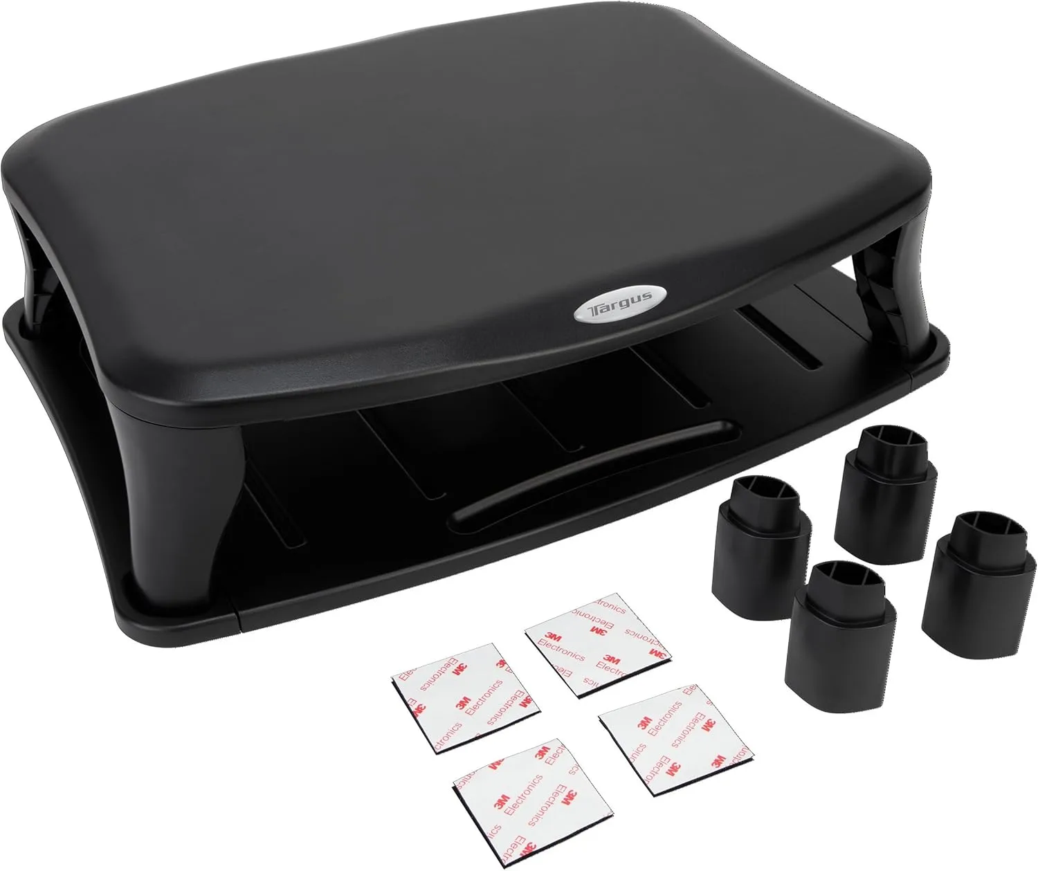 Targus Universal Monitor Stand, 5-9/16inH x 14inW x 19-13/16inD, Black