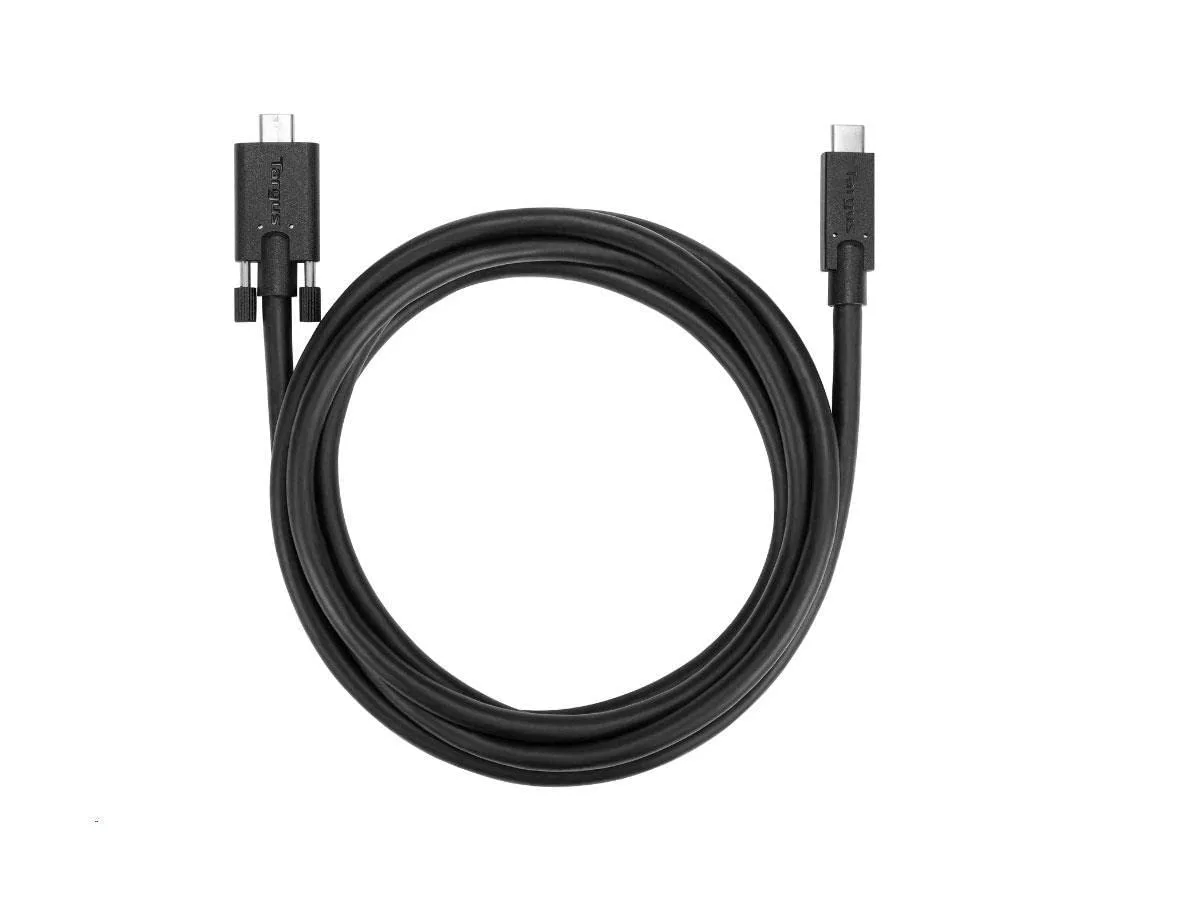 Targus ACC1122GLX USB-C Data Transfer Cable - 5.91 ft - 10 Gbit/s - Black
