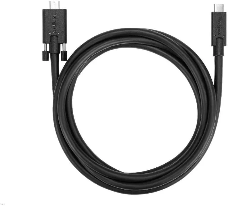 Targus ACC1122GLX USB-C Data Transfer Cable - 5.91 ft - 10 Gbit/s - Black