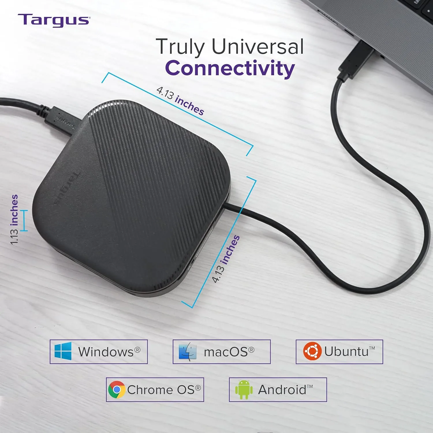 Targus USB-C Universal Dual HD Docking Station with 80W PD Pass-Thru, Docking Station Dual Monitor (HD) or Single Monitor