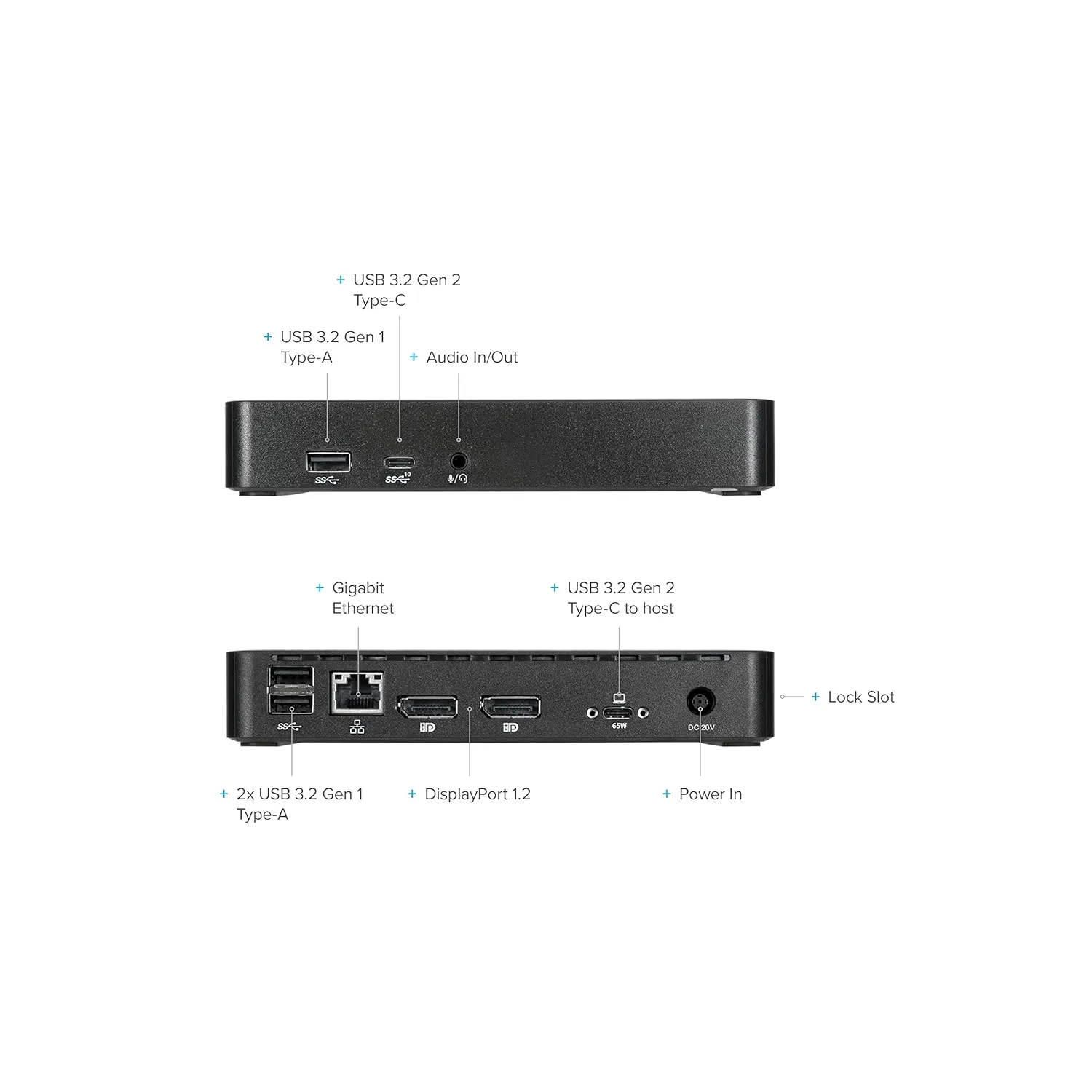 Targus Dual Monitor Universal USB-C DV4K DP Docking Station with 65W Power - Broad Compatibility with a Range of Hosts