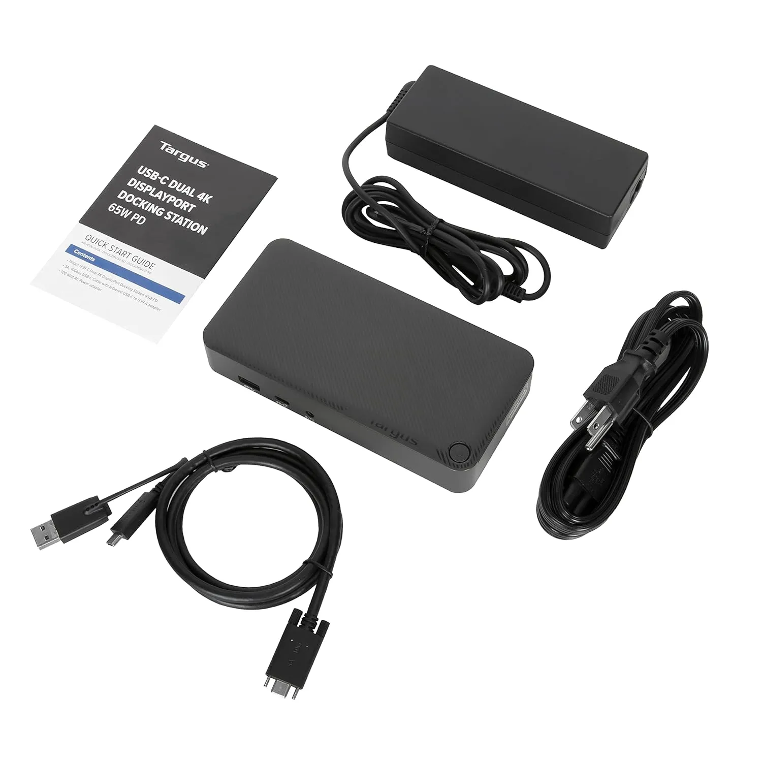 Targus Dual Monitor Universal USB-C DV4K DP Docking Station with 65W Power - Broad Compatibility with a Range of Hosts