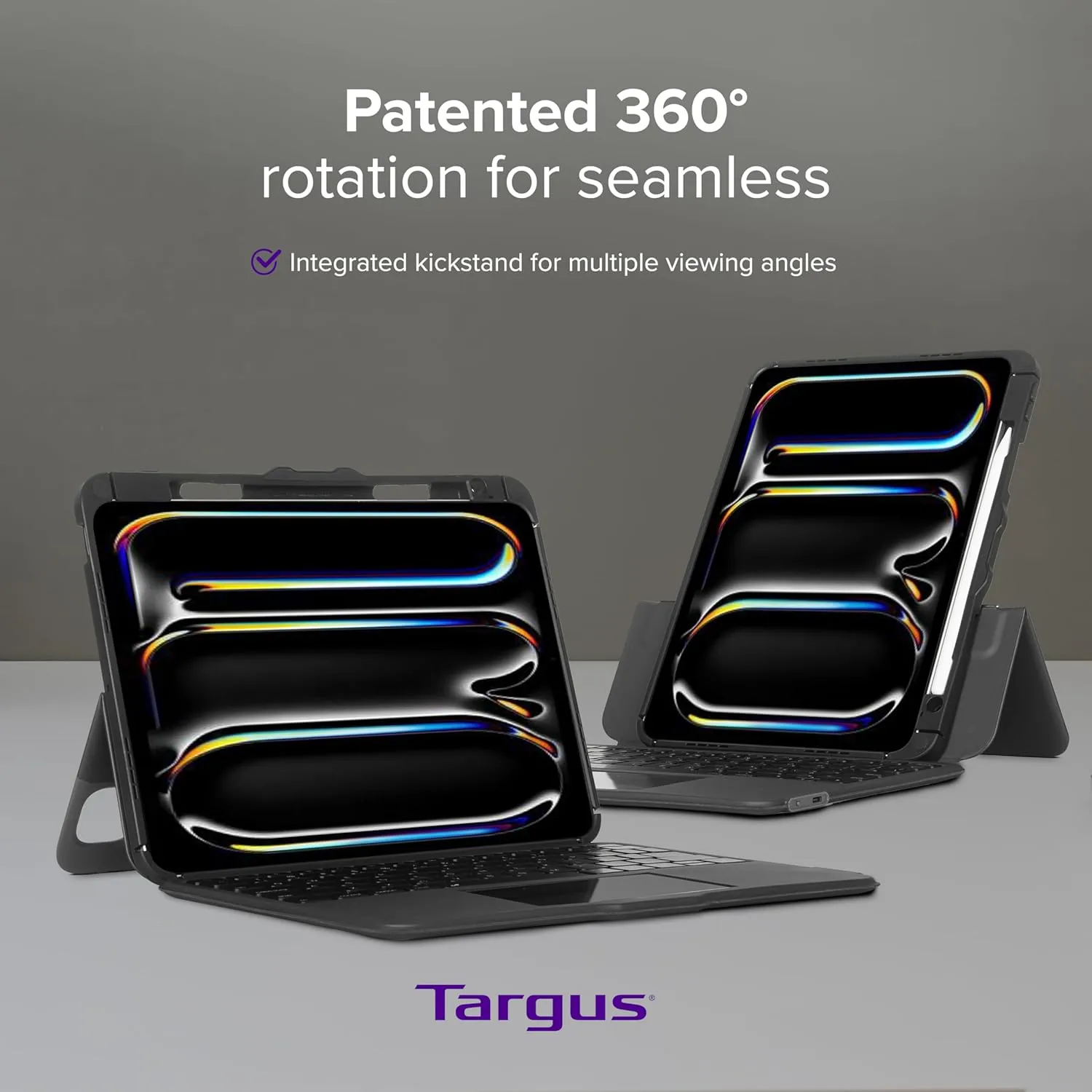 Targus VersaVu Bluetooth Keyboard Case for iPad Pro 11-inch (M4) – 360 Degree Rotation, Backlit Keys, Multi-Touch Trackpad
