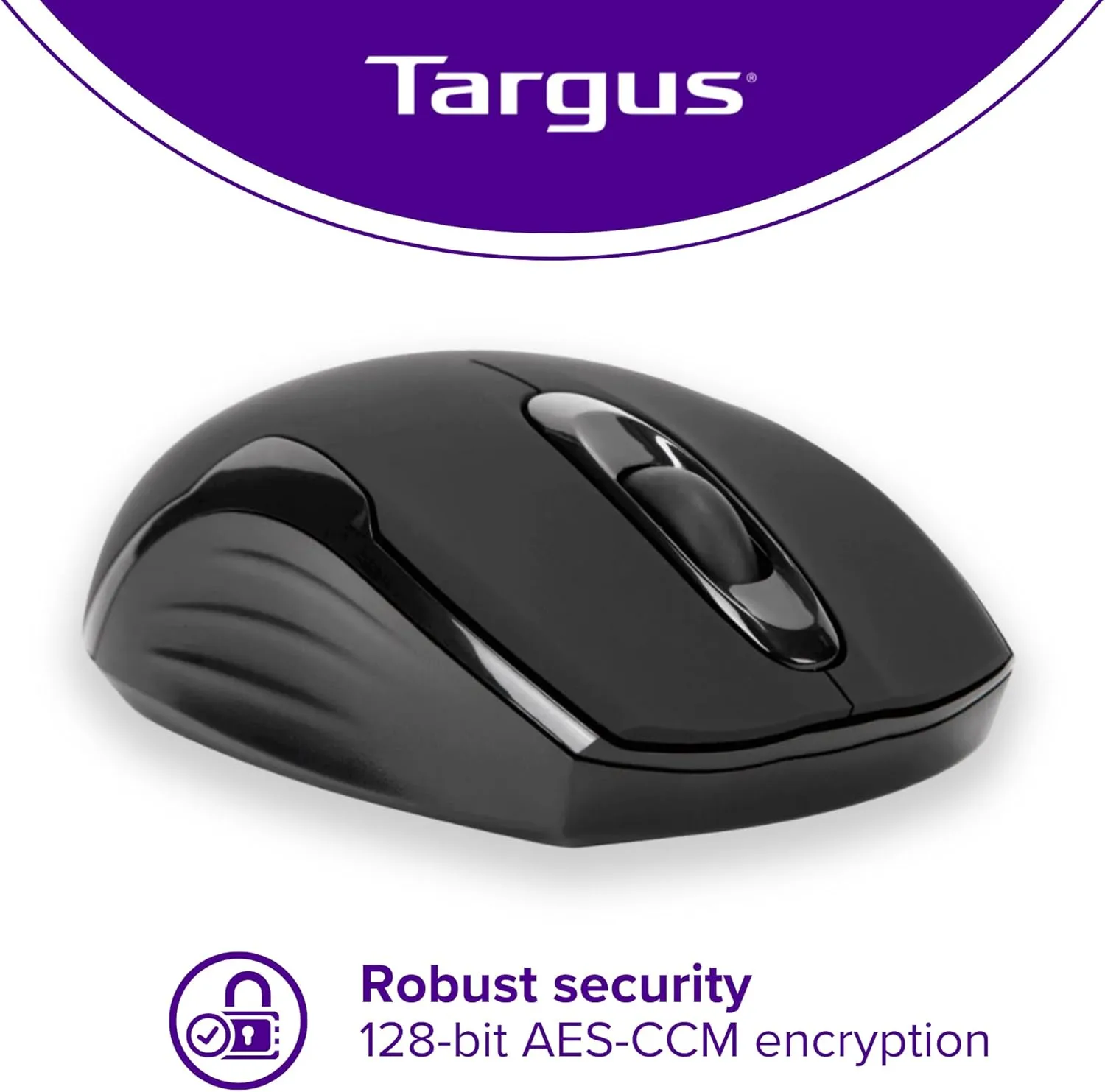 Targus W575 Wireless Optical Mouse, Full Size, Black, AMW575TT