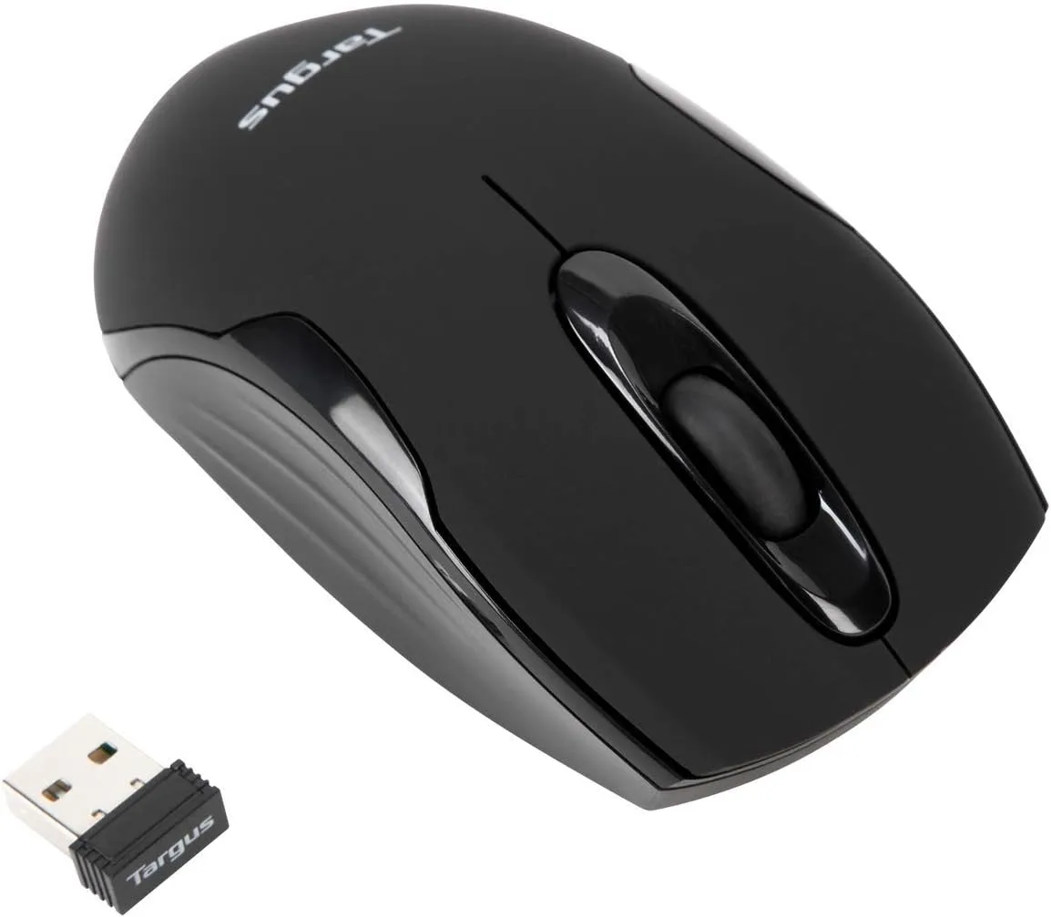 Targus W575 Wireless Optical Mouse, Full Size, Black, AMW575TT
