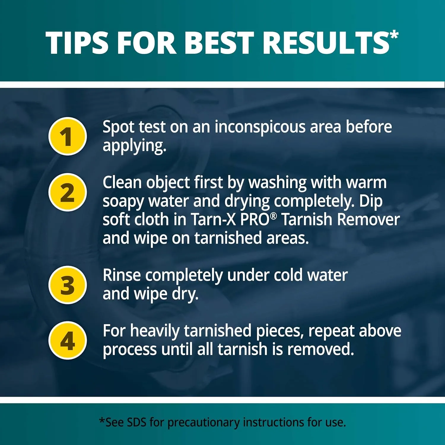 Metal and Silver Tarnish Remover, For Use on Sterling Silver, Silver Plate, Platinum, Copper, Gold
