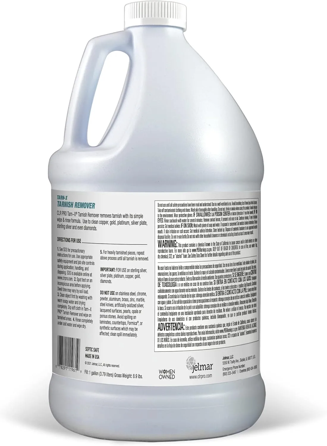 Metal and Silver Tarnish Remover, For Use on Sterling Silver, Silver Plate, Platinum, Copper, Gold