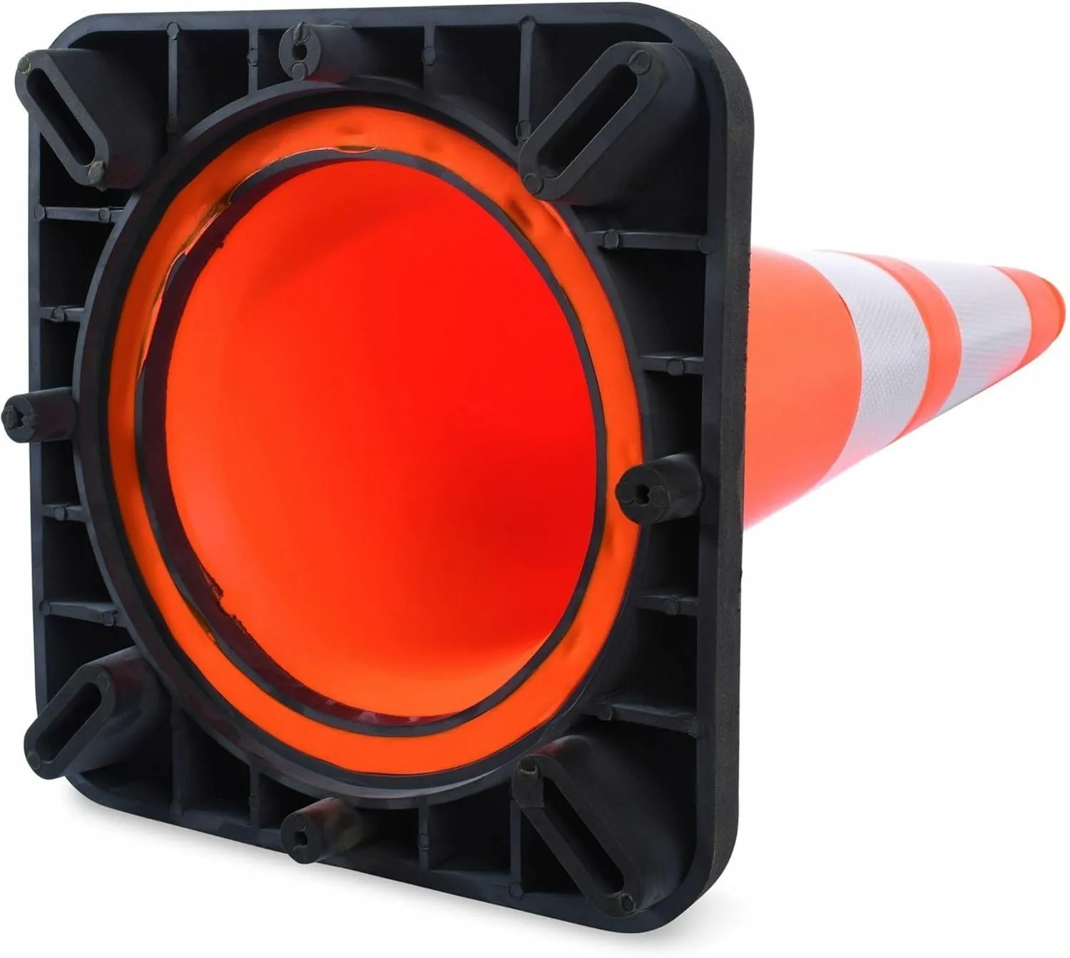 Tatco TCO35500 10.8 x 28 in. Slimline Traffic Cone - Orange/Silver/Black