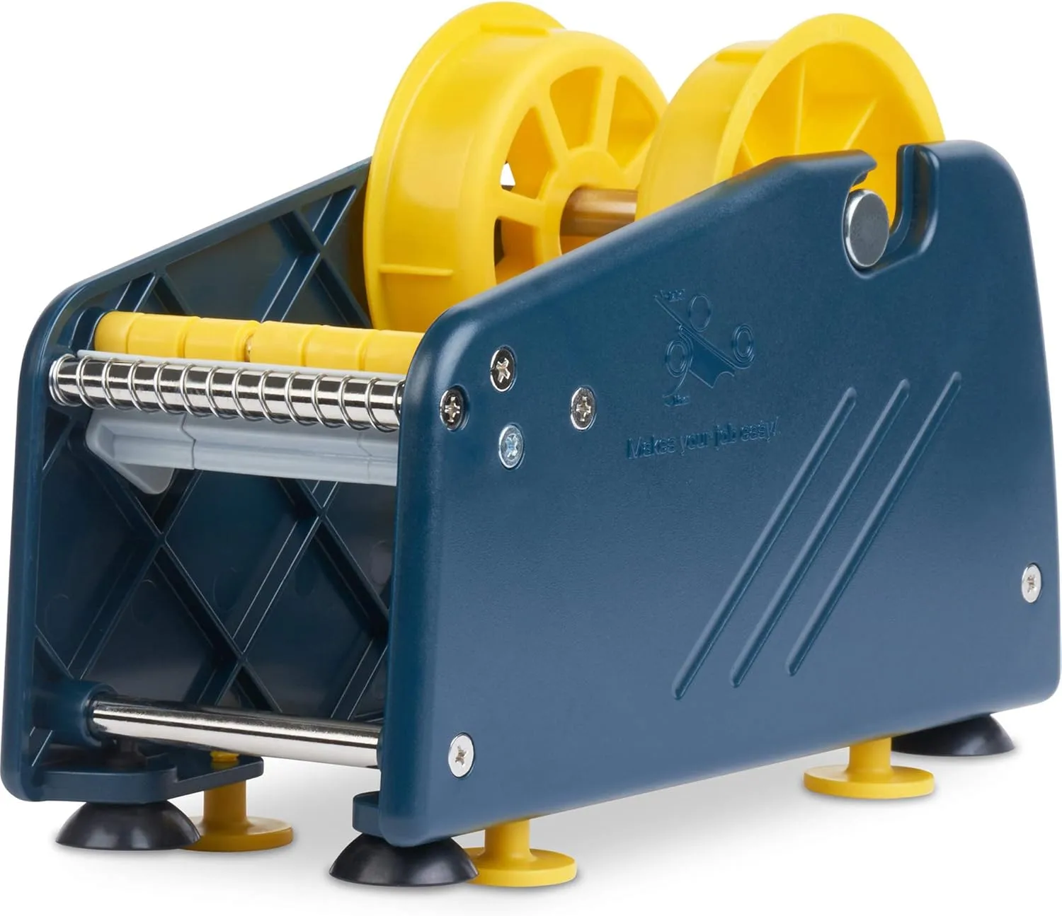 Tatco Mailing Seal/Shipping Label Dispenser - Manual - 3.50in Width x 8.50in Length - 3in Core Diameter - 2 Adapter - Blue