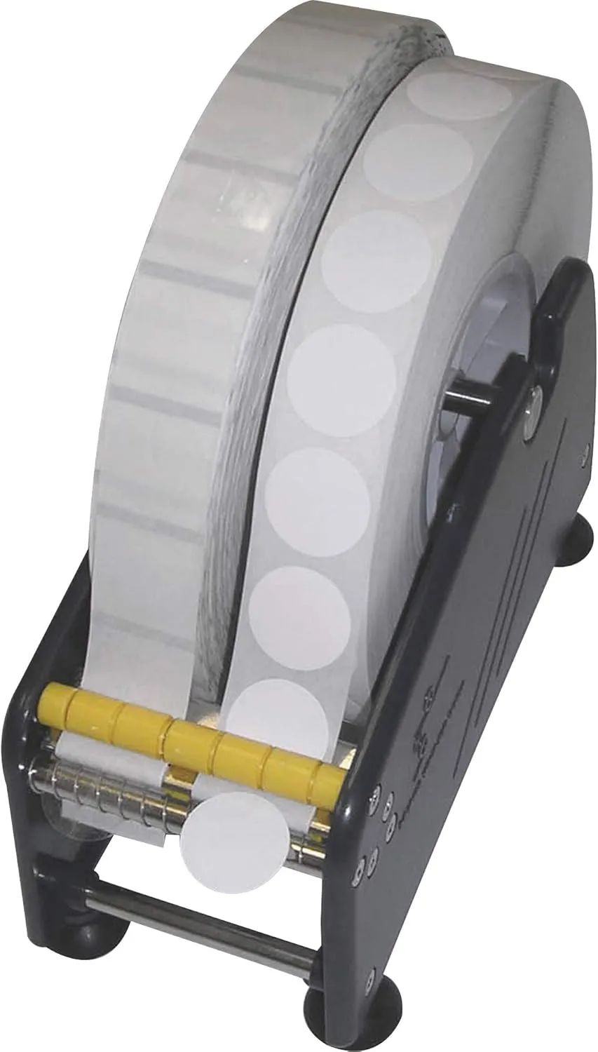Tatco Mailing Seal/Shipping Label Dispenser - Manual - 3.50in Width x 8.50in Length - 3in Core Diameter - 2 Adapter - Blue