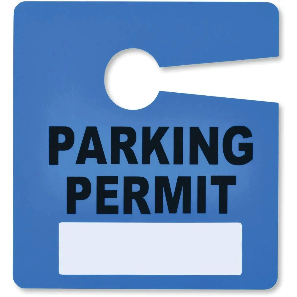 Tatco Information Sign - 50 Pack - 2.8 x 3 in Blue Dry-Erase Parking Permits