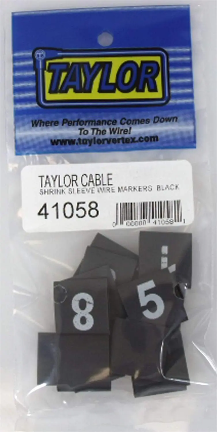Taylor Cable 41058 Shrink Sleeve Wire Marker, Black - 1 Count