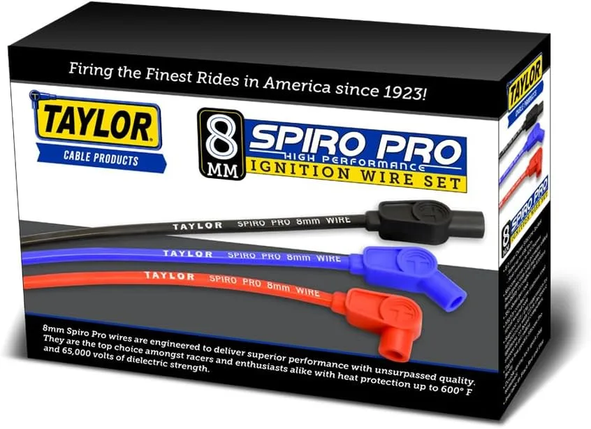 Taylor Cable 45409 Black 8mm Spiro-Pro Spiro-Wound Core Coil Wire Repair Kit